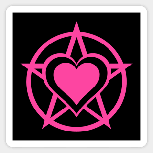 Pink Pagan Heart Cheeky Witch® Sticker